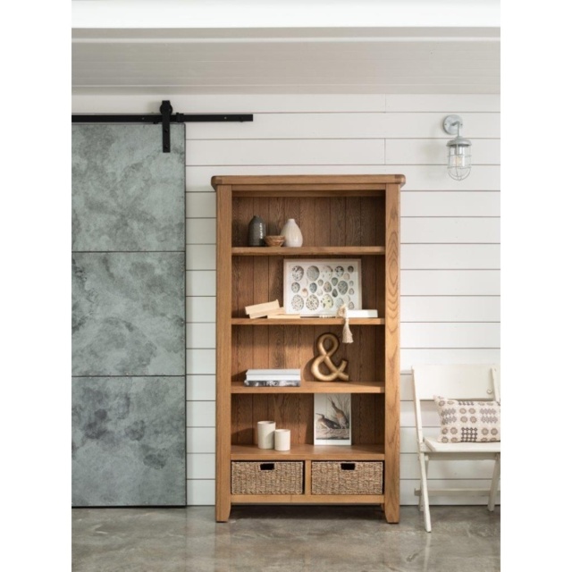 Juniper Large Bookcase - Smoked Oak - image 1