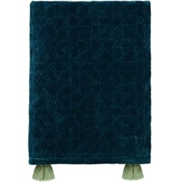 Morris and Co Honeysuckle and Tulip Quilted Throw Teal