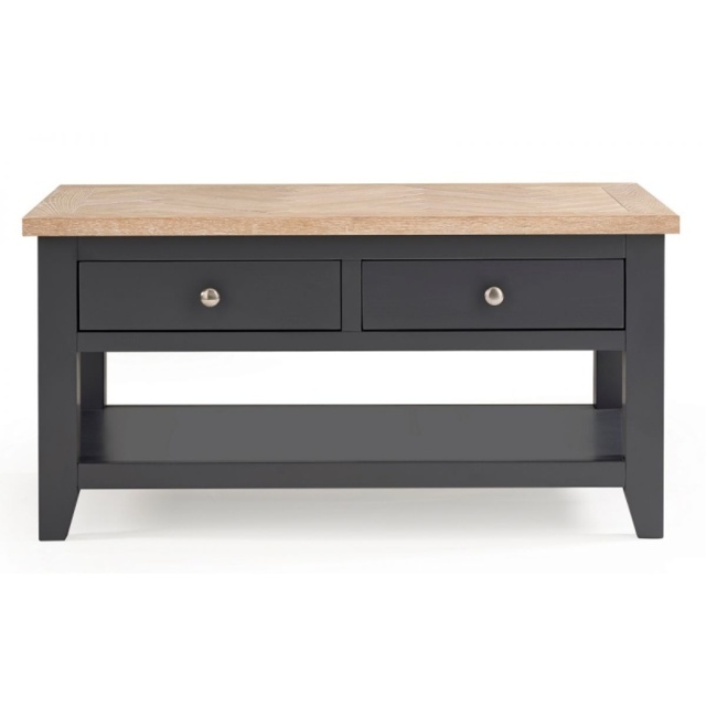 Julian Bowen Bordeaux Rectangular Coffee Table - Dark Grey - image 1