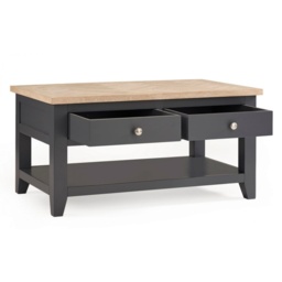 Julian Bowen Bordeaux Rectangular Coffee Table - Dark Grey - thumbnail 3