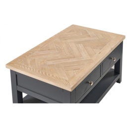 Julian Bowen Bordeaux Rectangular Coffee Table - Dark Grey - thumbnail 5