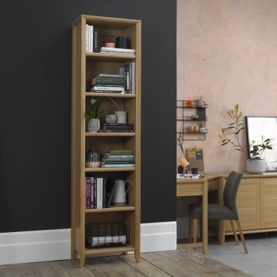Brampton Oak Narrow Bookcase - image 1