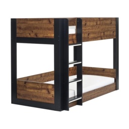 Julian Bowen Solomon Bunk Bed - Rustic and Black - thumbnail 2