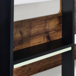 Julian Bowen Solomon Bunk Bed - Rustic and Black - thumbnail 7