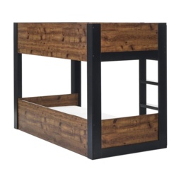 Julian Bowen Solomon Bunk Bed - Rustic and Black - thumbnail 4