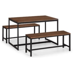 Julian Bowen Tribeca Bench - Walnut - thumbnail 4