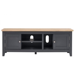 Julian Bowen Bordeaux TV Unit - Dark Grey - thumbnail 2