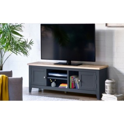 Julian Bowen Bordeaux TV Unit - Dark Grey - thumbnail 1