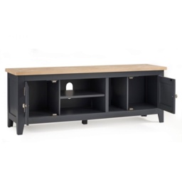 Julian Bowen Bordeaux TV Unit - Dark Grey - thumbnail 4
