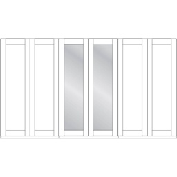Wiemann Cambridge 6 Door 2 Mirrored Door Wardrobe - Finish - thumbnail 2