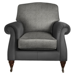 Parker Knoll Eastbury Leather/Fabric Armchair - Leather/Fabric Mix - thumbnail 2