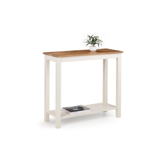 Julian Bowen Coxmoor Console Table 90cm - Ivory and Oak - image 1