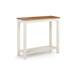Julian Bowen Coxmoor Console Table 90cm - Ivory and Oak - thumbnail 3
