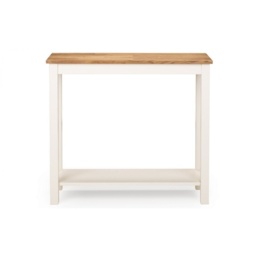 Julian Bowen Coxmoor Console Table 90cm - Ivory and Oak - thumbnail 2