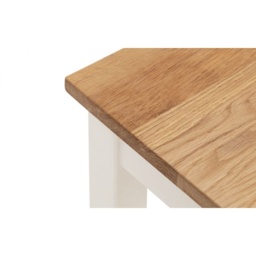 Julian Bowen Coxmoor Console Table 90cm - Ivory and Oak - thumbnail 4