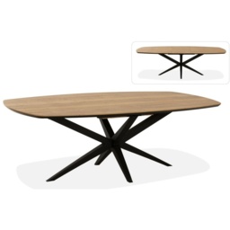 Amsterdam Danish Oval Extending Dining Table - L 220cm x W 120cm - Group 4 - thumbnail 3