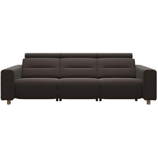 Stressless Emily 3 Seater Power Recliner Sofa With Wide Arms - Velaro Leather - image 1