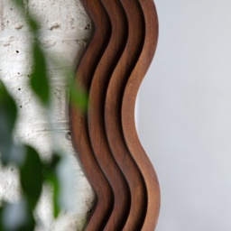 Gallery Direct Hasker Small Wavy Edge Mirror 62x90cm - Wooden - thumbnail 2