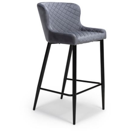 Malibu Barstool Grey Velvet - image 1