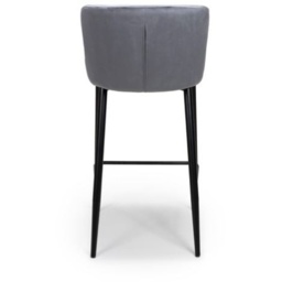 Malibu Barstool Grey Velvet - thumbnail 3