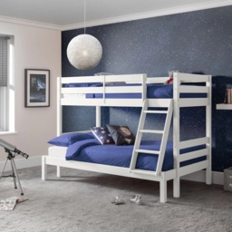 Julian Bowen Merlin Triple Sleeper Bunk Bed - Surf White - thumbnail 1