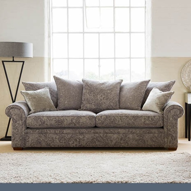 Parker Knoll Amersham Pillow Back Grand 3 Seater Sofa - Fabric Grade C - image 1