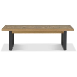 Vancouver Rustic Oak Bench - thumbnail 3