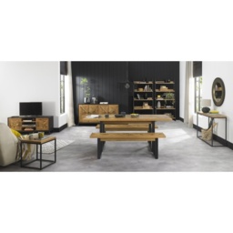 Vancouver Rustic Oak Bench - thumbnail 5