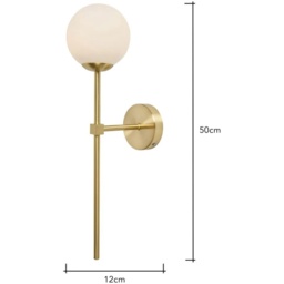 BHS USB-C Rechargeable Wall Light - Brass - thumbnail 5