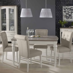 Montreal Pebble Grey Fabric Dining Chair Pair - thumbnail 5