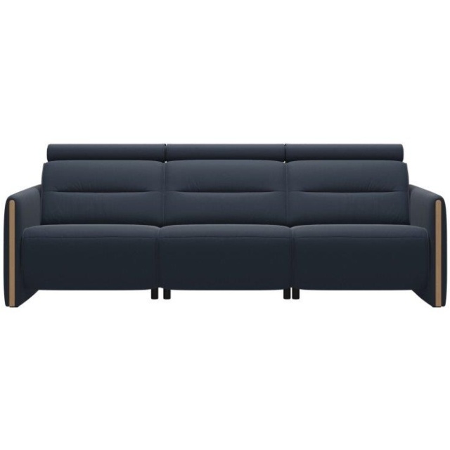 Stressless Emily 3 Seater Power Recliner Sofa With Wood Arms - Noblesse Leather - image 1
