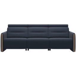 Stressless Emily 3 Seater Power Recliner Sofa With Wood Arms - Noblesse Leather - thumbnail 1