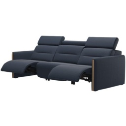 Stressless Emily 3 Seater Power Recliner Sofa With Wood Arms - Noblesse Leather - thumbnail 2