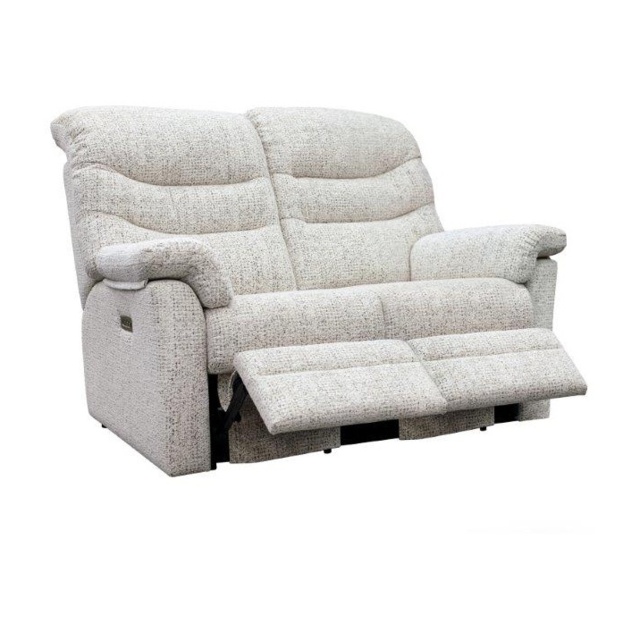 G Plan Ledbury 2 Seater Recliner Sofa - Fabric Grade C - Double Power with Headrest, Lumbar and USB - image 1