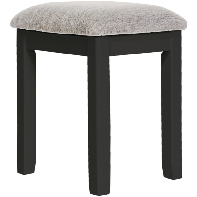 Cannes Upholstered Dressing Table Stool - Painted Charcoal