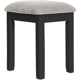 Cannes Upholstered Dressing Table Stool - Painted Charcoal