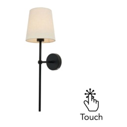 BHS USB-C Rechargeable Shaded Wall Light - Black - thumbnail 1