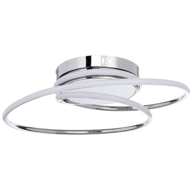 BHS Pei Rings LED Flush Ceiling Light - Chrome - image 1