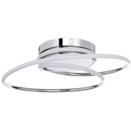 BHS Pei Rings LED Flush Ceiling Light - Chrome - thumbnail 1