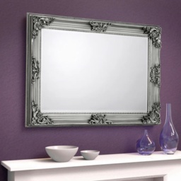 Julian Bowen Rococo Wall Mirror - Pewter - thumbnail 1