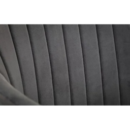 Julian Bowen Kahlo Velvet Swivel Office Chair - Grey/Black - thumbnail 5