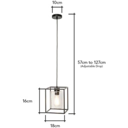 BHS Hardy Cage Pendant Light - Matte Black - thumbnail 3