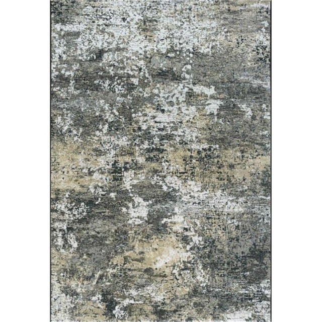 Mastercraft Canyon Polyester Heatset Rug 52071/2535 - Charcoal Grey - 133x195cm - image 1