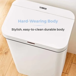 Tower 50L Rectangular Sensor Bin - White - thumbnail 6