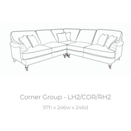 Lorelai 5 Seater Corner Sofa - Fabric Grade C - thumbnail 2
