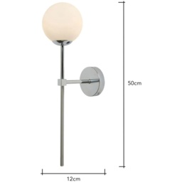 BHS USB-C Rechargeable Wall Light - Chrome - thumbnail 5