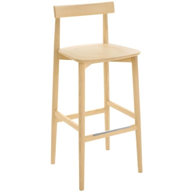 Ercol Upholstered Lara Bar Stool With Back 75cm - Fabric Grade U - image 1