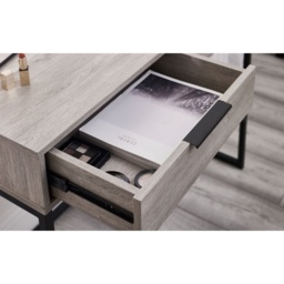 Julian Bowen Bali 2 Drawer Dressing Table/Desk - Grey Oak - thumbnail 6