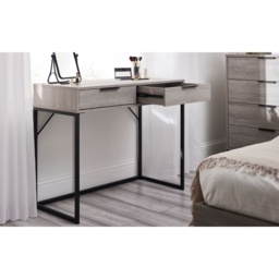 Julian Bowen Bali 2 Drawer Dressing Table/Desk - Grey Oak - thumbnail 1