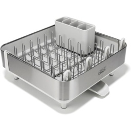 Joseph Joseph Extend Steel Plus Dish Drainer with Wine Glass Rack - Light Stone - thumbnail 2